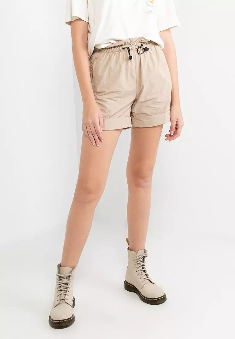 5 Mid Rise Girlfriend Khaki Shorts