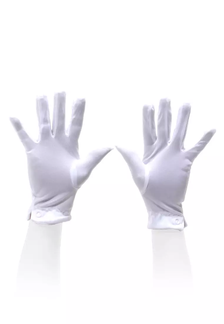 Decs Wedding Gloves Full Finger Unisex Comfortable Material Lace ORIGINAL - White