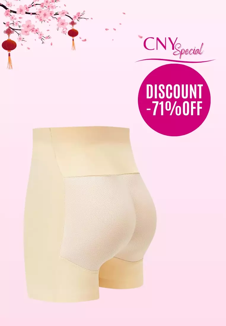 Buy Kiss & Tell 2 Pack Kleo Butt Lifter Safety Shorts Panties Seamless Padded  Underwear Hip Pads Enhancer Panty in Nude and Black in Nude Black 2024  Online
