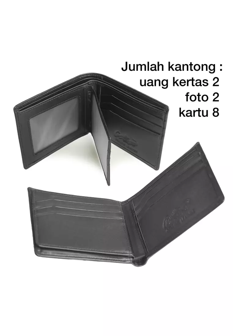 Crocodile 886BY Dompet Tri-fold Wallet Leather Kulit Original - Hitam