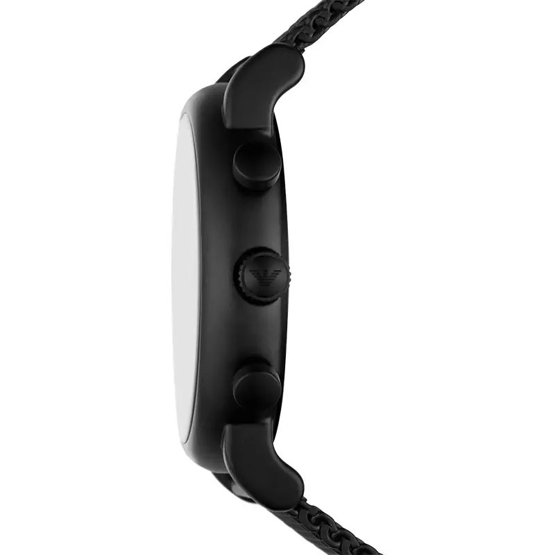 Jam Tangan Pria Emporio Armani Chronograph AR11470 Luigi Green Dial Black Mesh Strap