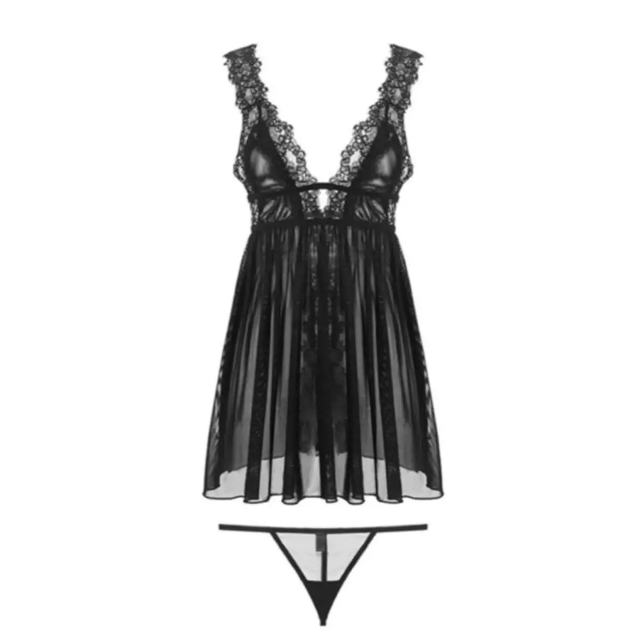 Jual Primrose Lux Primrose Lux Nola Dress and G-String Set Black ...