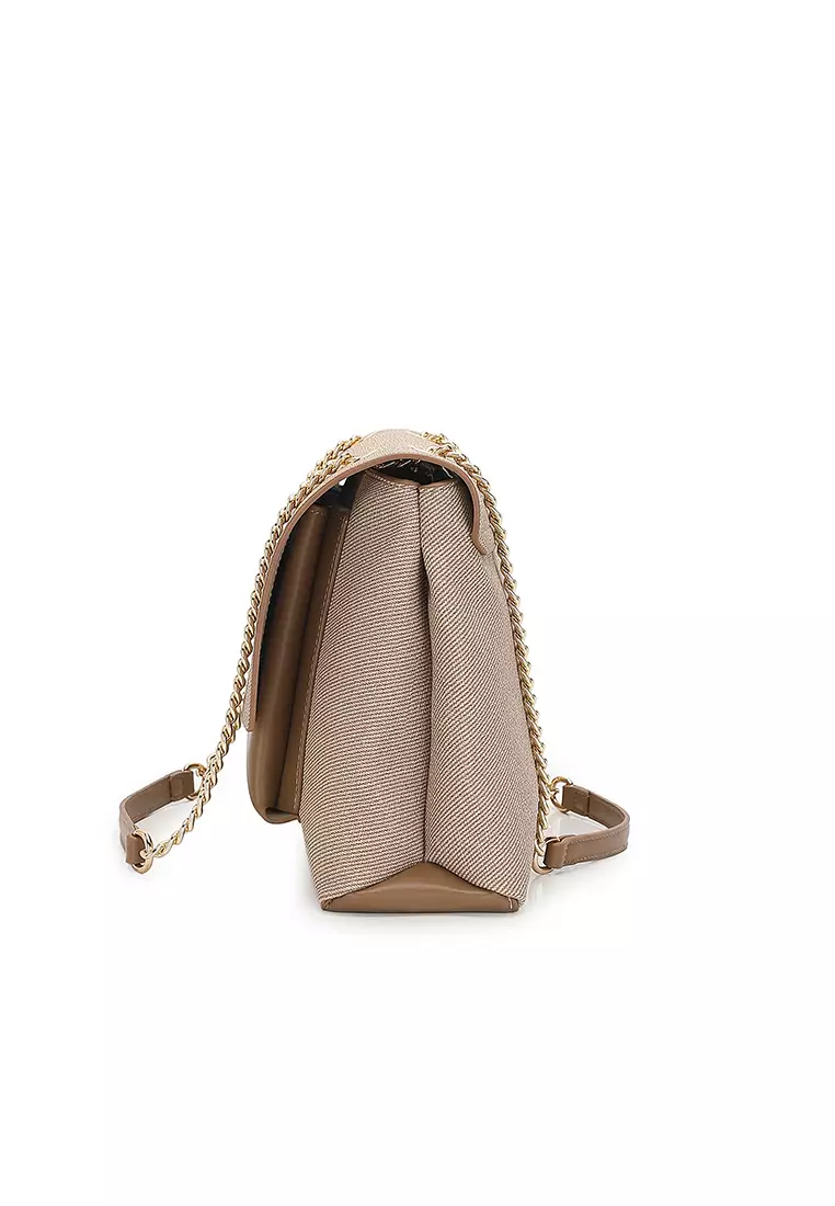 Women's Sling Bag / Crossbody Bag / Shoulder Bag (Tas Selempang Wanita / Tas Bahu Wanita) - Krem