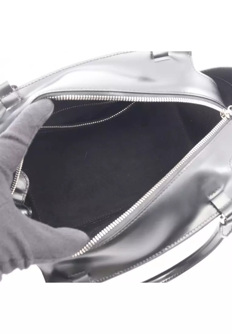 Pre-Loved Maison Margiela SNATCHED TOTE Snatched Tote Handbag Handbag leather black 2WAY