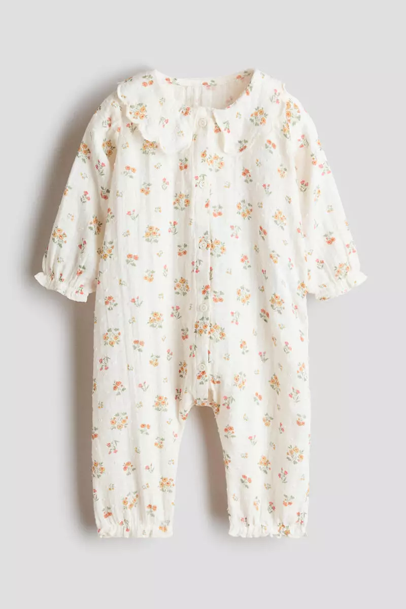 Cotton muslin romper suit