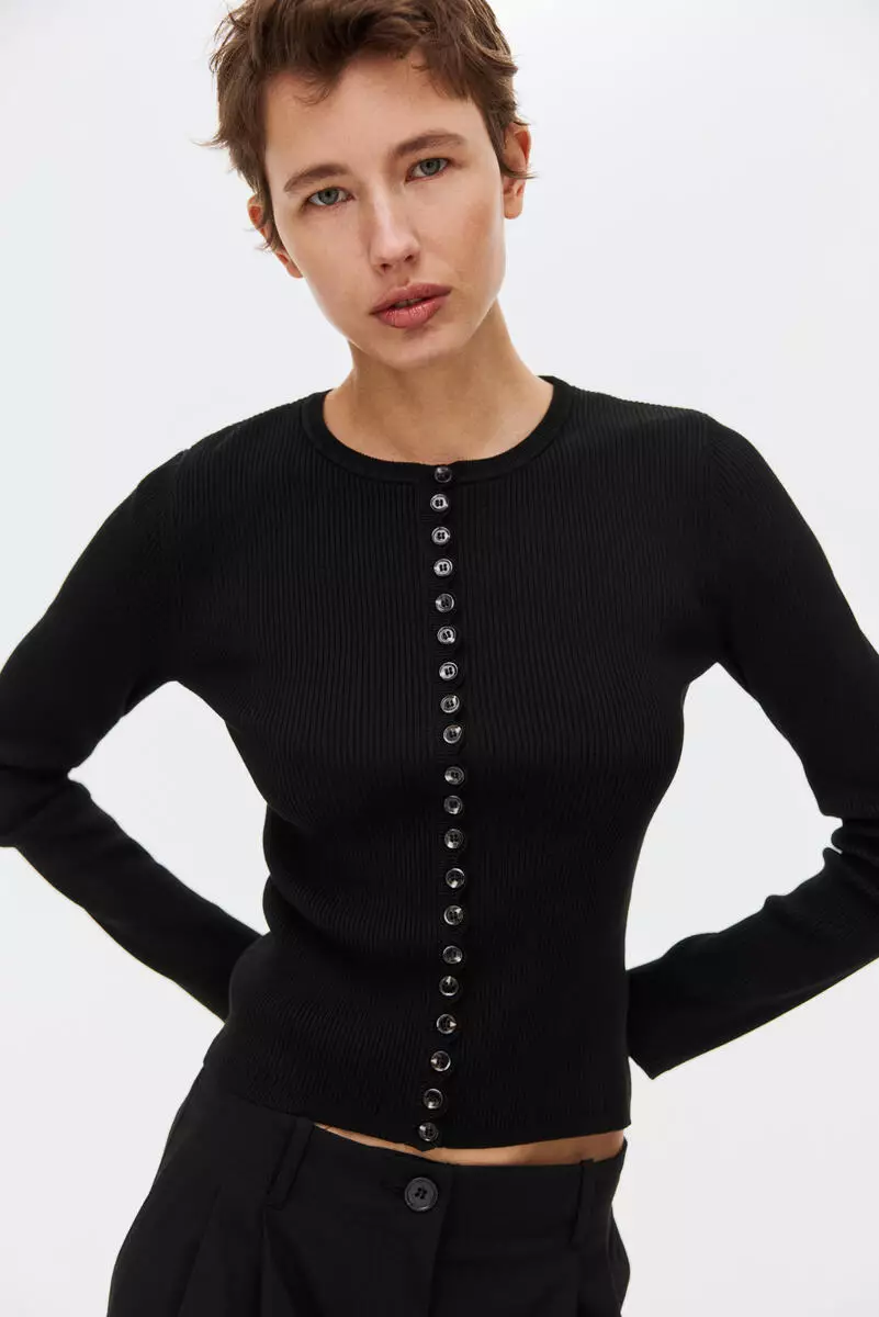 Ribbed cardigan