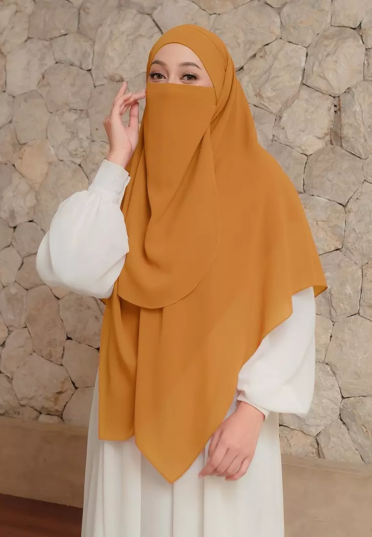 KHIBAN KHAIRA MAGNET PLUS NIQAB - HOT MUSTARD