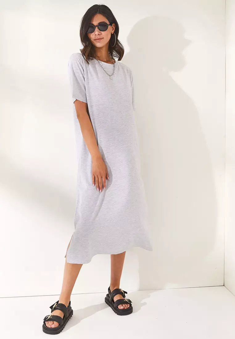 Side Slit Oversize Dress