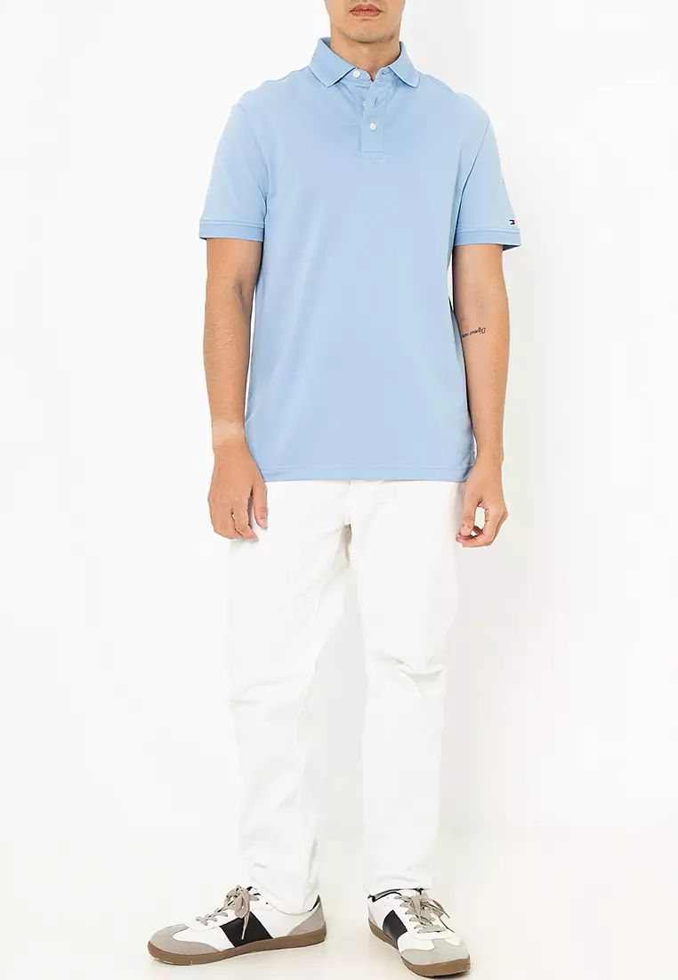 Single Jersey Jacquard Reg Polo Shirt - Tommy Mainline