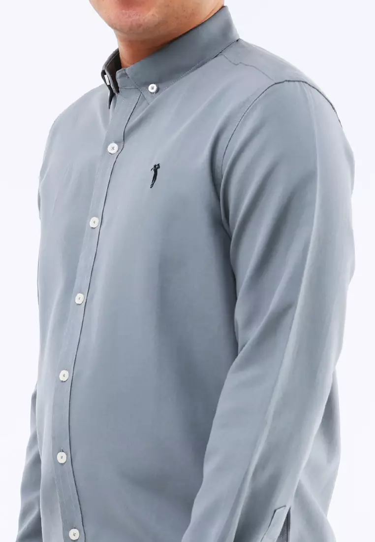 Woven Polo Long Sleeve