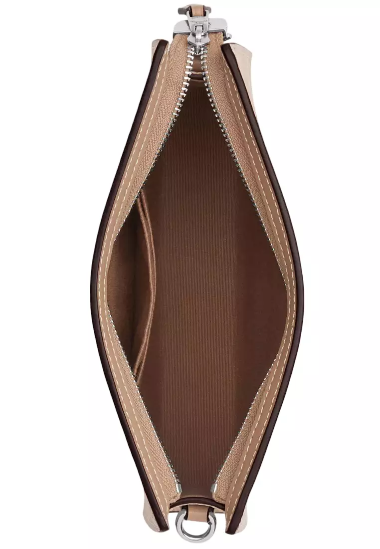 Slim Crossbody Bag In Signature Canvas - Sand/ Taupe CAR12