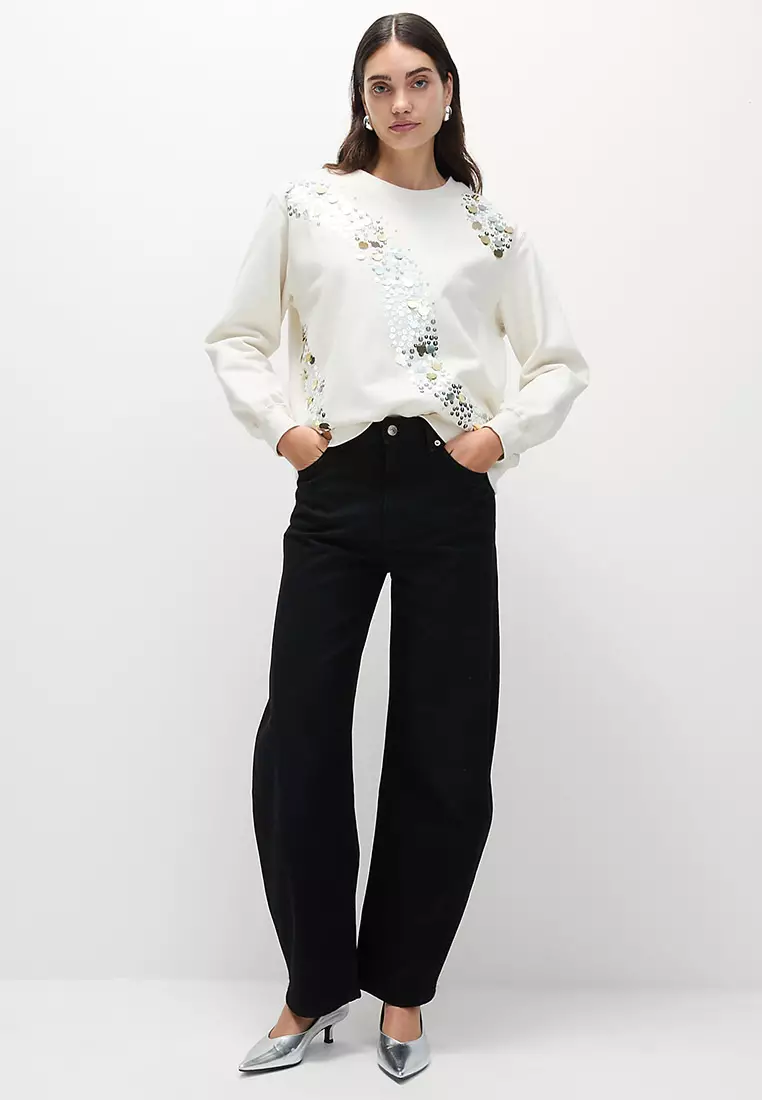 Pure Cotton Sparkly Sweatshirt