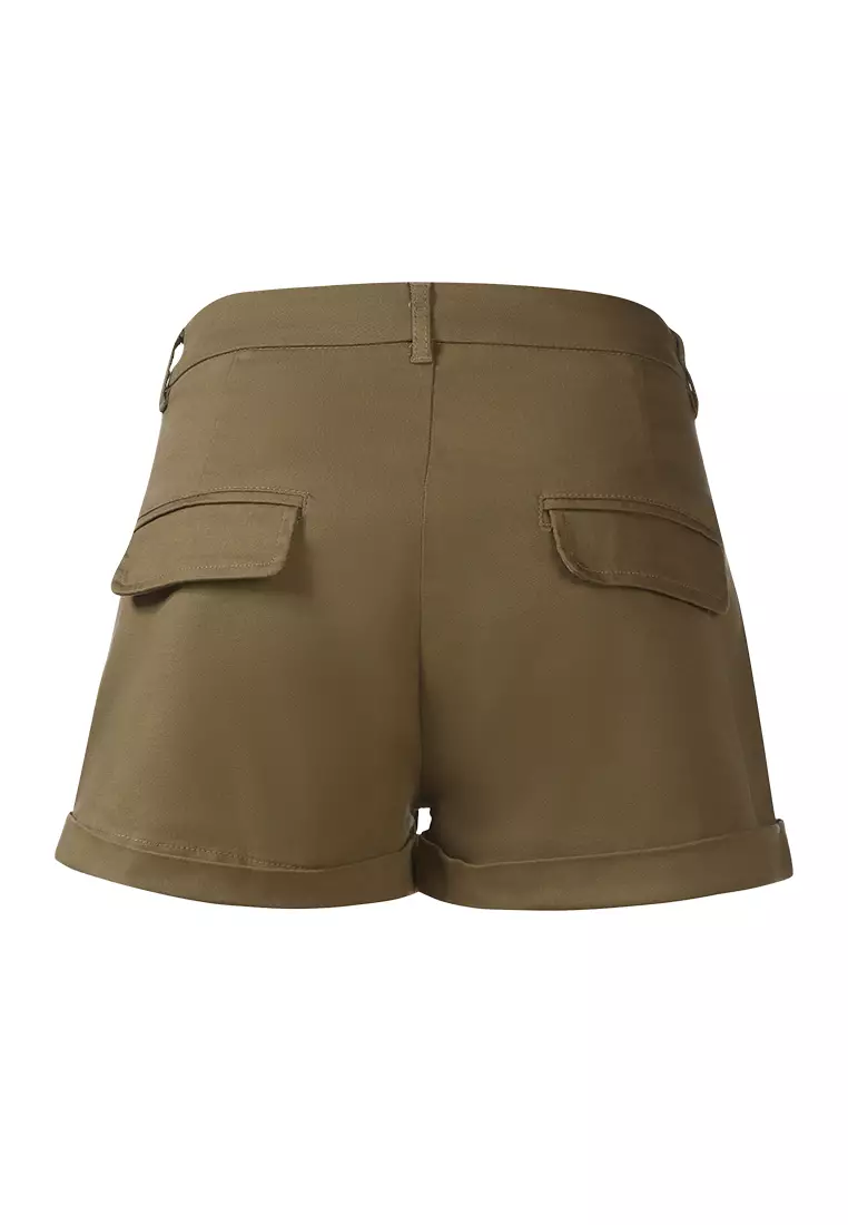 Buy London Rag Khaki Pleated Shorts 2024 Online ZALORA