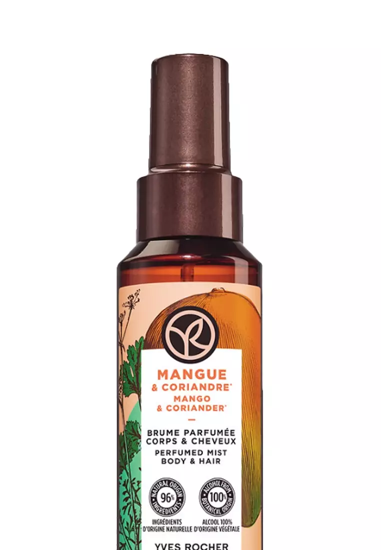 Mango Coriander Perfume Hair & Body Mist - 100ml Natural Fragrance Body Spray