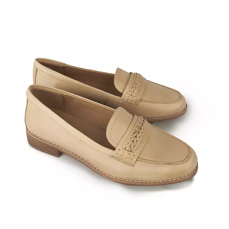 Sepatu Wanita Casual Loafer Gino Mariani Airuna Khaki