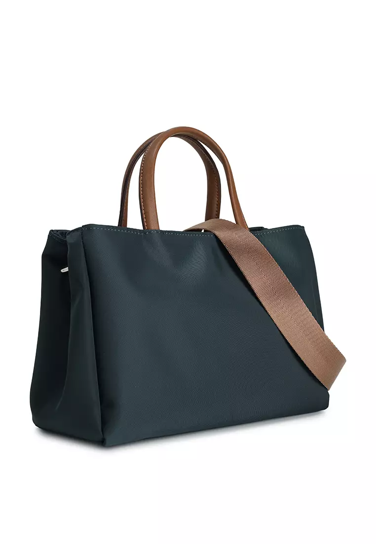 Premium Oxford Nylon Convertible Top Handle Bag With Pouch