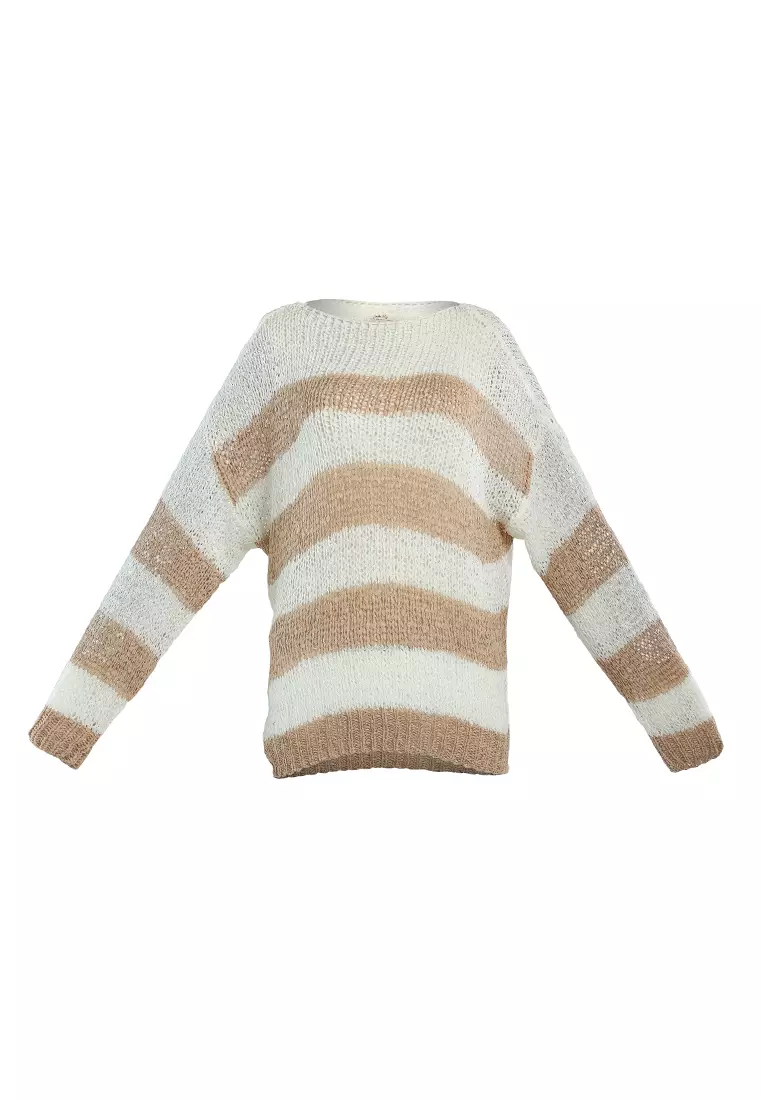 Atasan Rajutan Kebesaran Khaki