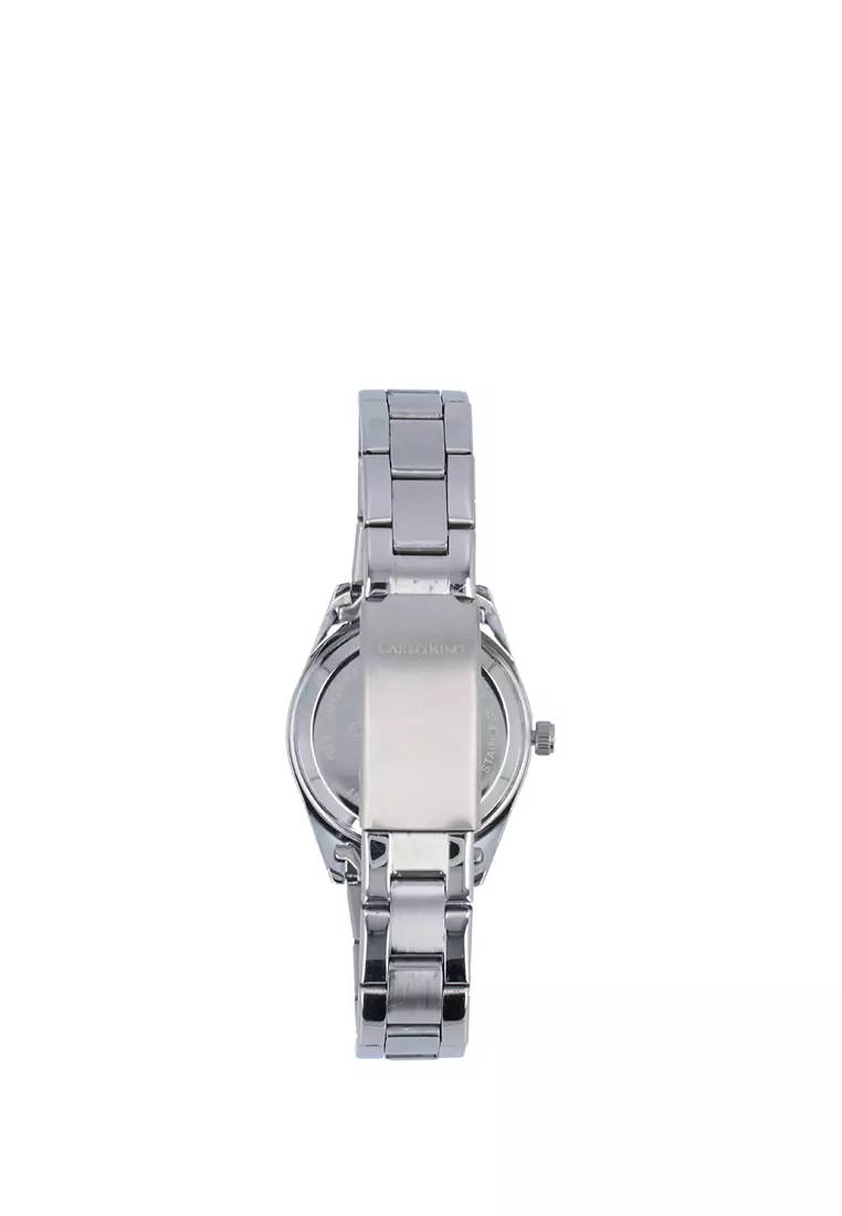 Buy Carlo Rino Silver Solea Timepiece 2026 Online | ZALORA Philippines