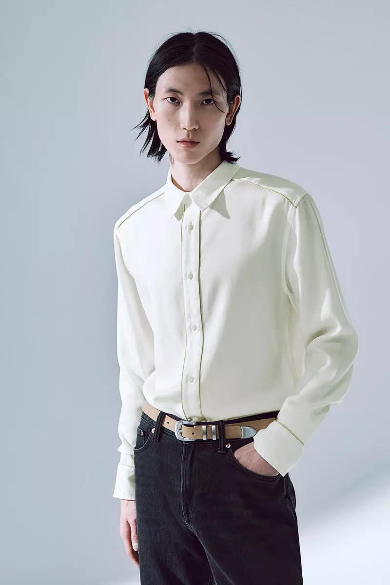 Slim Fit Lyocell shirt
