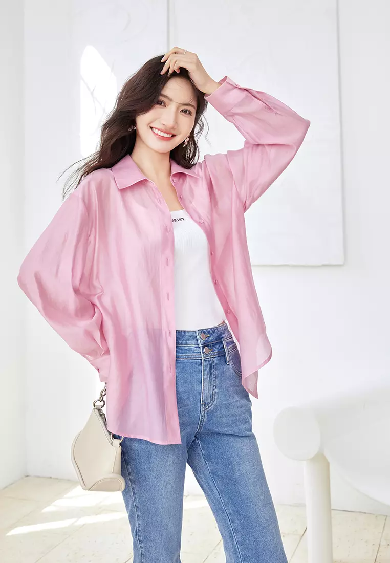 Plain Long Sleeve Smart Casual Shirt