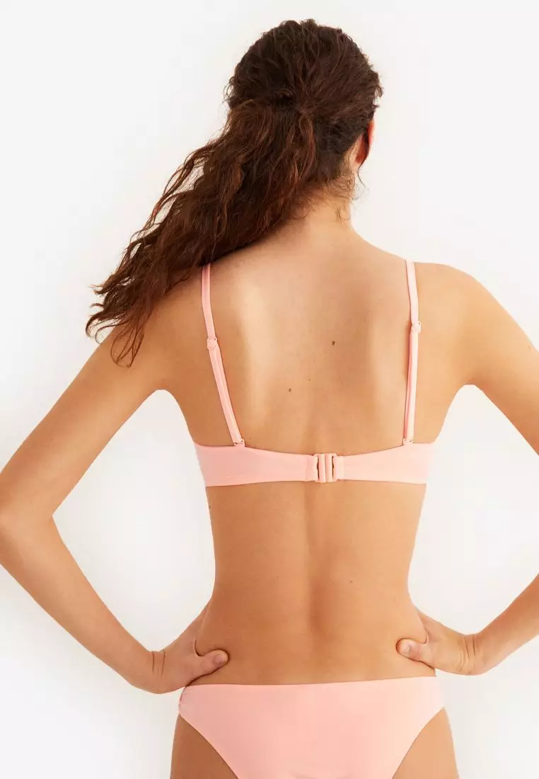 Draped bandeau bikini top outlet