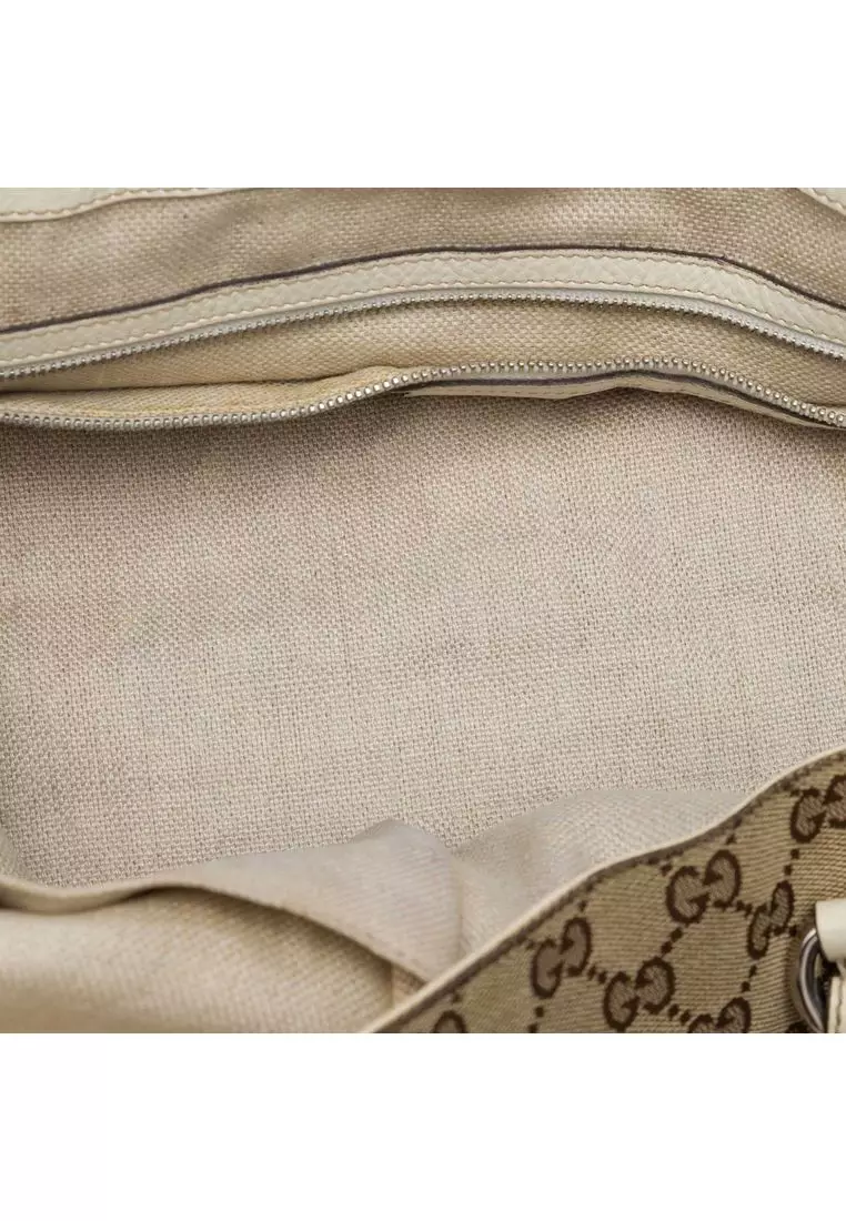 Pre-Loved Gucci Gg Canvas Icon Bit Tote