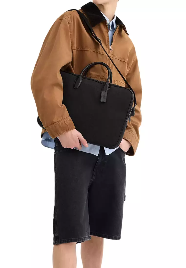 Buy COACH Theo Work Bag In Signature Jacquard - Black CAK97 2026