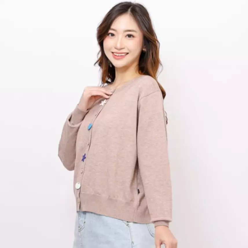 Calypso Serenity Knit Cardigan in Brown