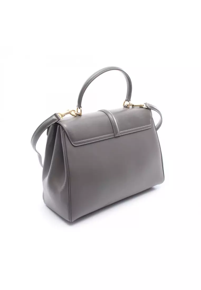 Pre-Loved Celine 16 Sais Medium Handbag leather gray 2WAY