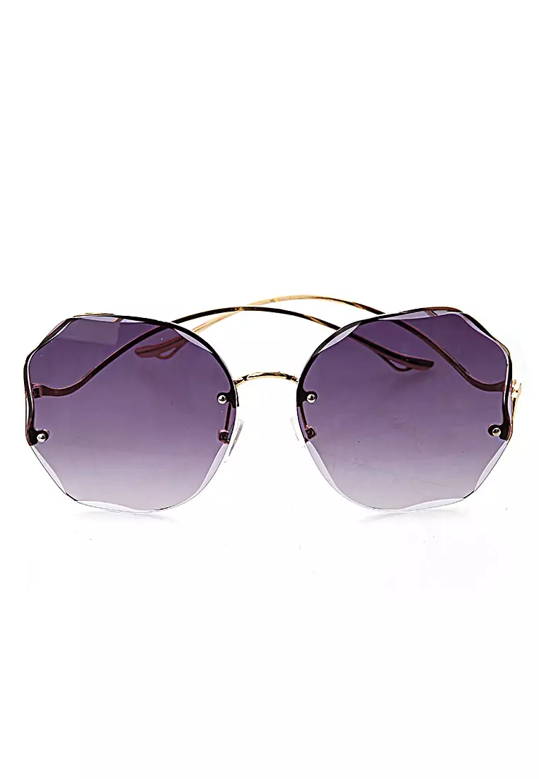 Revika Kacamata Frame Classic Polarized UV Sunglasses Wanita Material Stainless Steel ORIGINAL - Gradient Gray