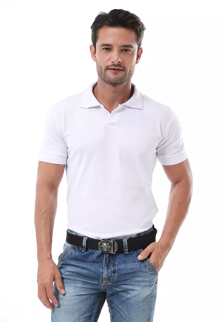 Ilo Aksesoris Fashion Pria Casual Belt Desain Buckle Skull Ikat Pinggang Material Canvas ORIGINAL - Black