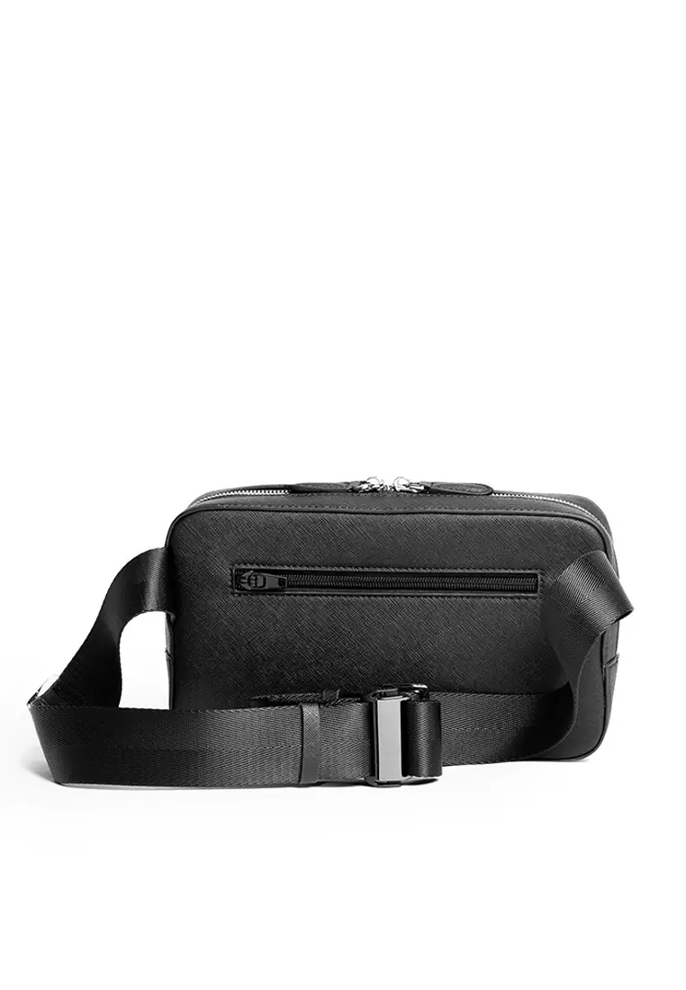 Manhattan Leather Sling Bag Black
