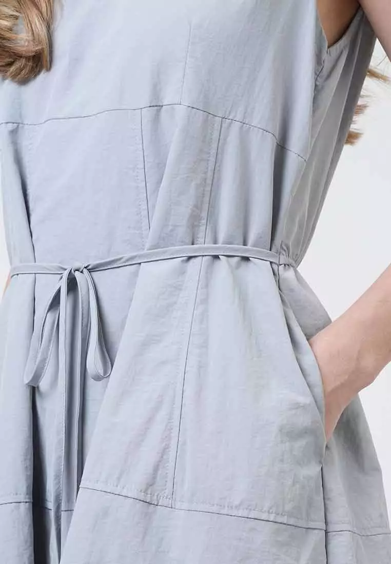 Andrea Panelled Midi Dress with Belt