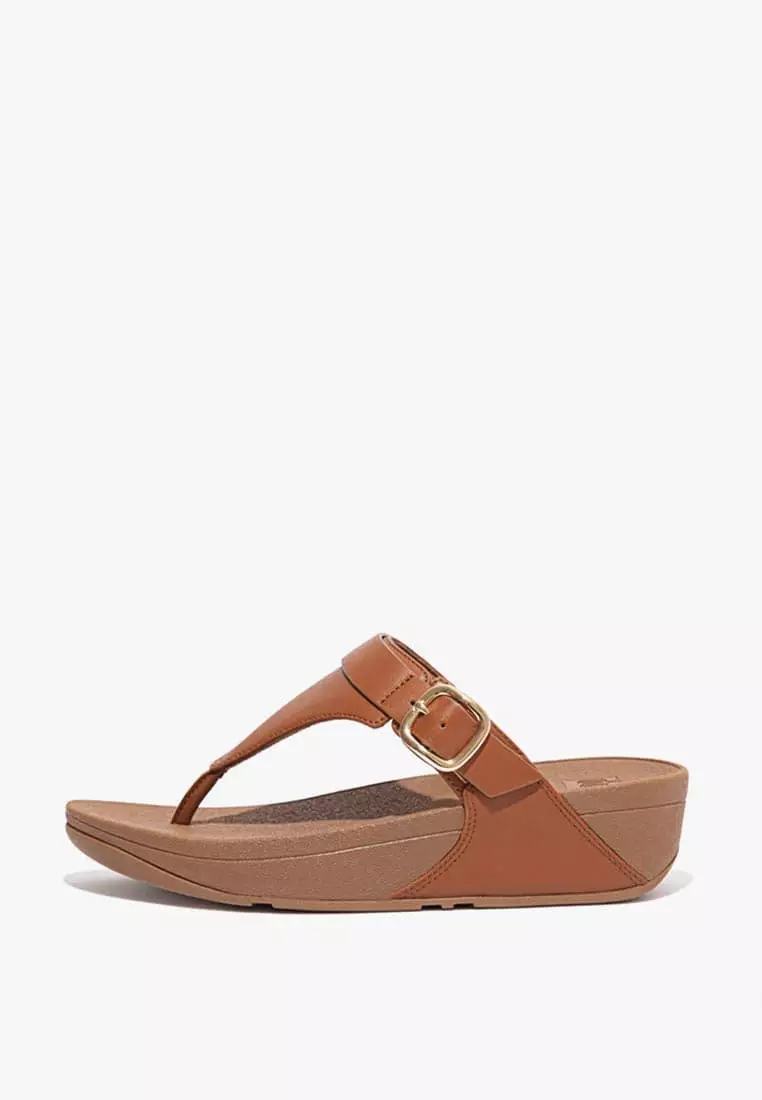 Discount on Fitflop  shoes - SKU: Fitflop Lulu Adjustable Leather Women's Toe-Post- Light Tan