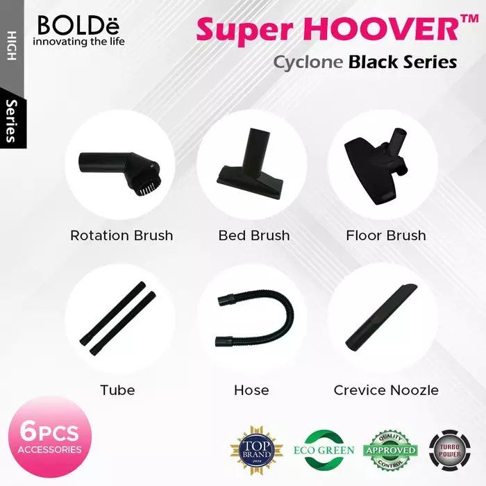 Jual Bolde BOLDe Super Hoover Cyclone Black (Vacuum Cleaner) Original