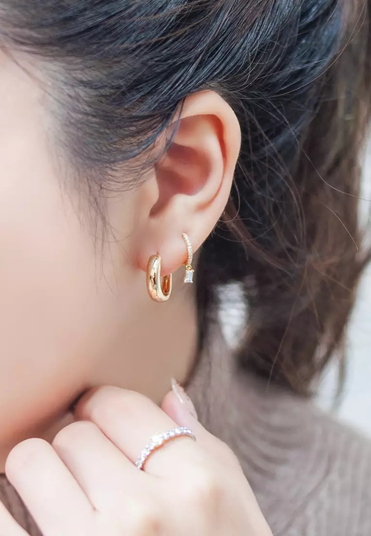 Unisex gold hoop earrings on sale