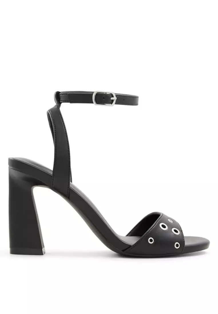 Denverr Ankle Strap Eyelet Heels