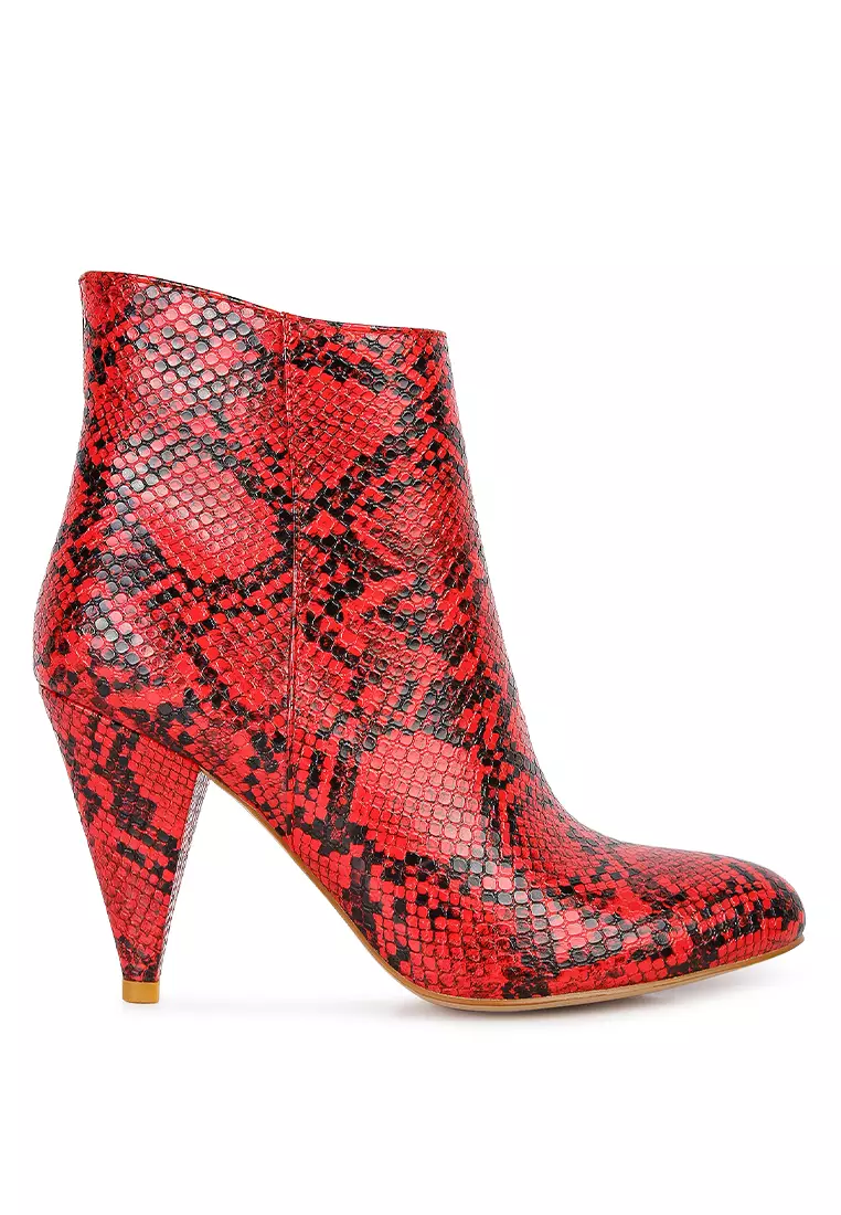 Red best sale patterned heels