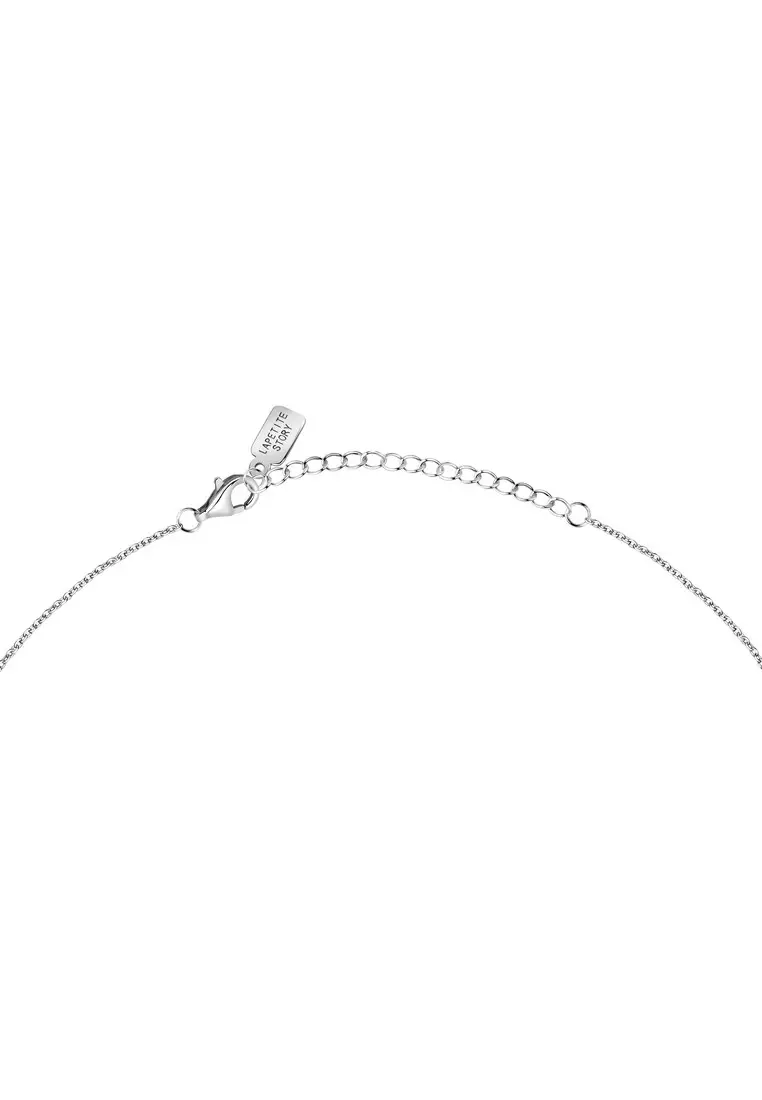 LA PETITE STORY White Heart SILVER 925 WOMAN NECKLACE 40+5CM LPS10AWV31