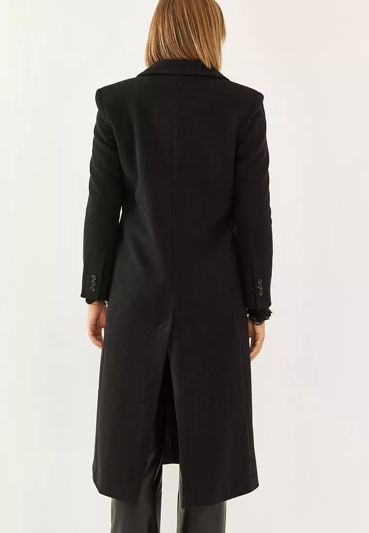 Women's Buttoned Sleeve Cashmere Coat 8100 60351082