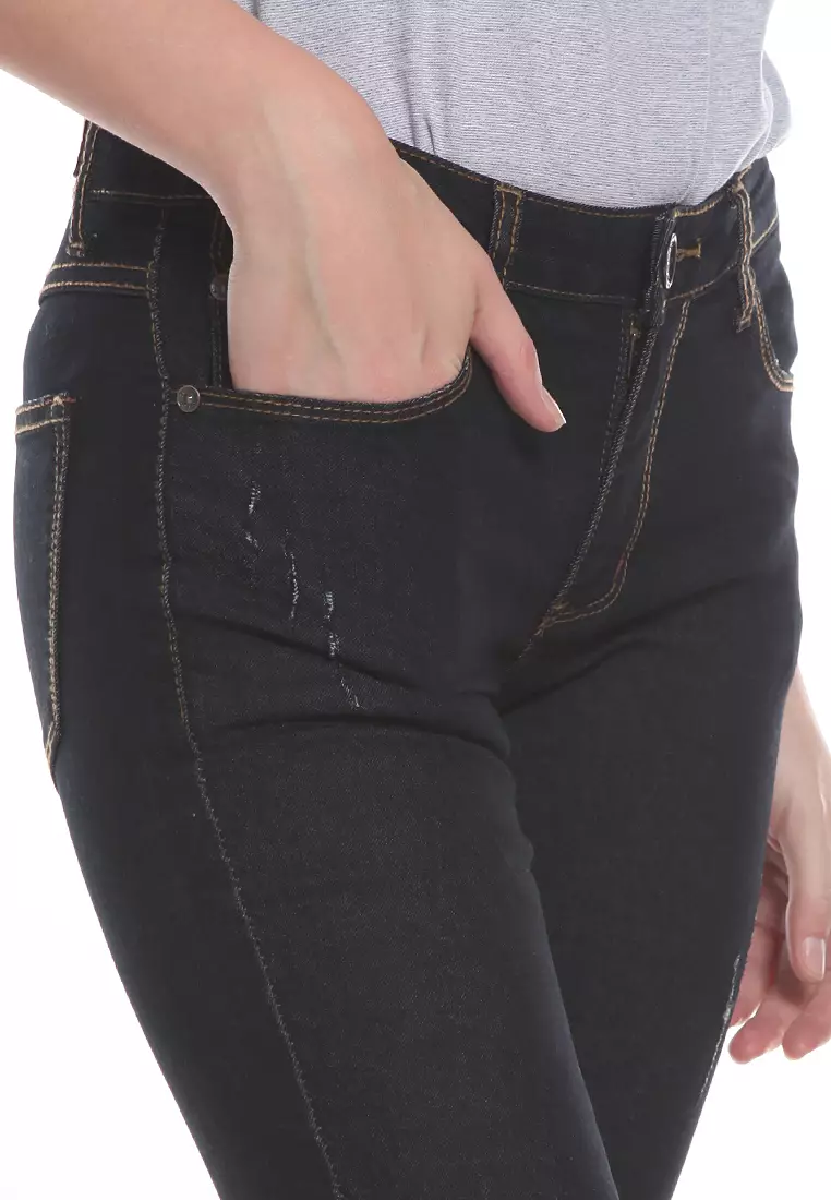 Rips Jeans Skinny Jeans True Black 1902