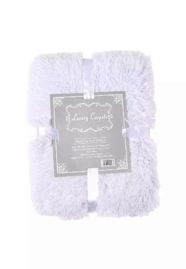 Buy The Landmark Luxury Carpet Plain Faux Fur Fabric White 2024