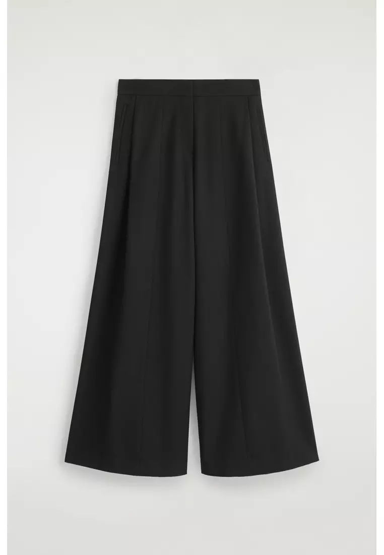 Buy COS RELAXED WOOL-BLEND WIDE-LEG TROUSERS 2026 Online | ZALORA