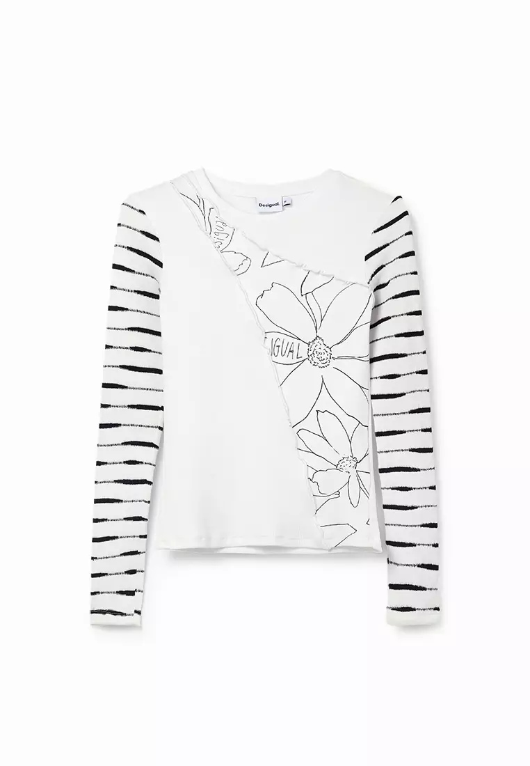 Buy Desigual Desigual Woman Patchwork floral T-shirt. 2026 Online | ZALORA
