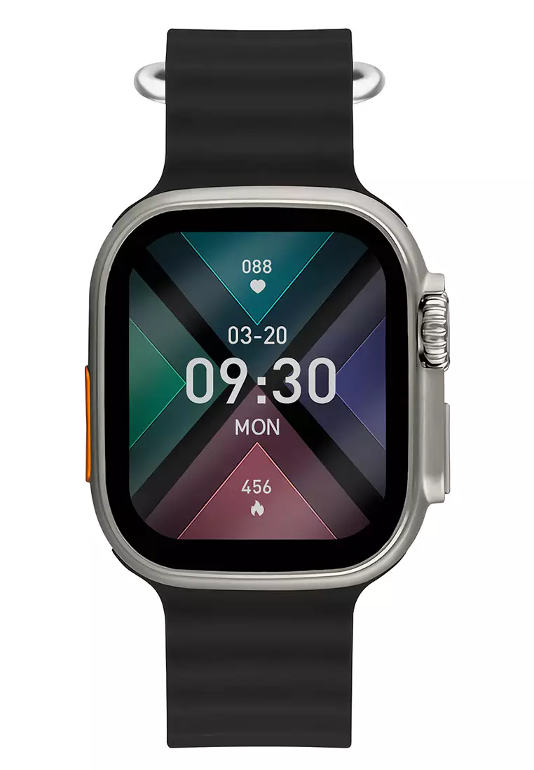Lee Cooper Smartwatch - Jam Tangan Pintar Unisex - LC.SM.3.07 Black Silicone Strap