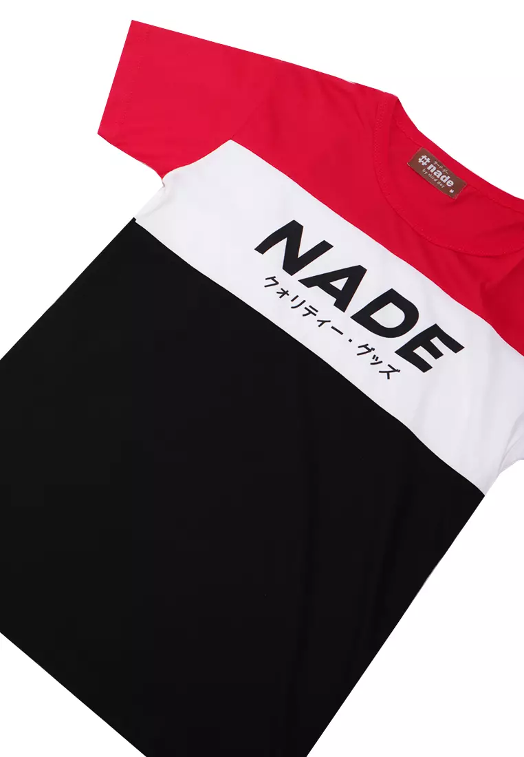 Nade FT013W s/s Kaos Wanita Lds Nade Rb red-wh-nv