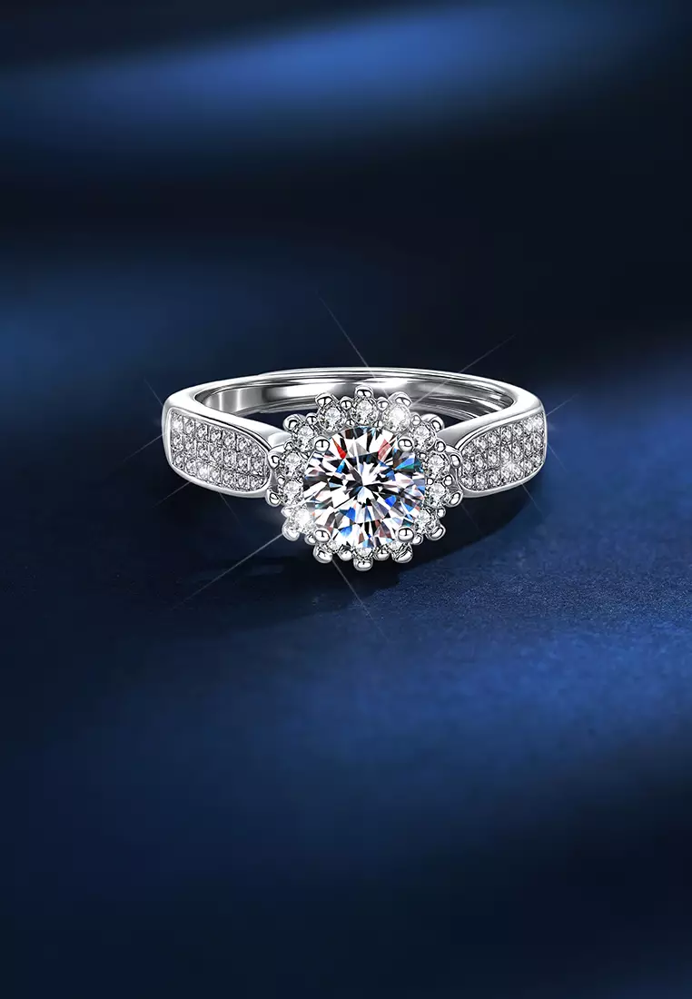 Cincin Wanita Berlian Fashion Elegan Perhiasan Cewek Original Free Size Cincin Tunangan Hadiah