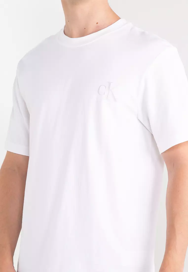 CALVIN KLEIN JEANS - Men's regular T-shirt with logo taping