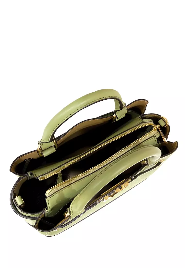 Mercer small pebbled deals leather belted satchel