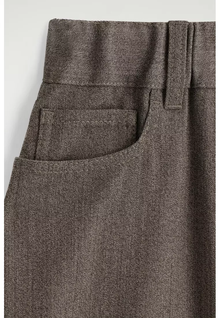 REGULAR WOOL-BLEND WIDE-LEG TROUSERS